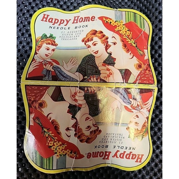 Vintage Happy Home Needle Book Sewing Supplies Threader Japan - Picture 9 of 9